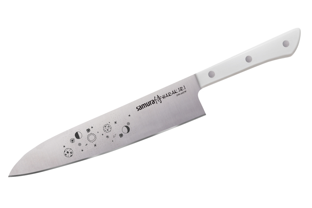 Нож Гранд-Шеф 24см Samura Harakiri SHR-0087W/K