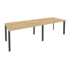 Onix Стол переговорный O.MP-PRG-2.3 Тиквуд Светлый/Металл Антрацит 2760*980*750