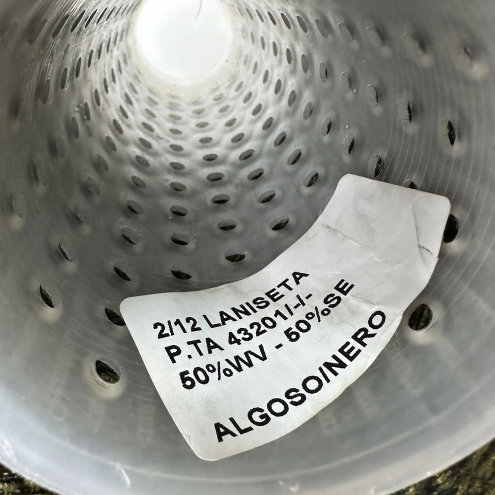 LANISETA - Ri.Go.; 50% шелк, 50% меринос; 600м/100гр, (2/12); col.Algoso/Nero, цвет: черно-зеленый; S504