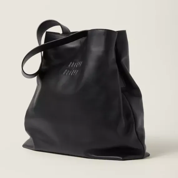 Кожаная сумка Miu Miu черный