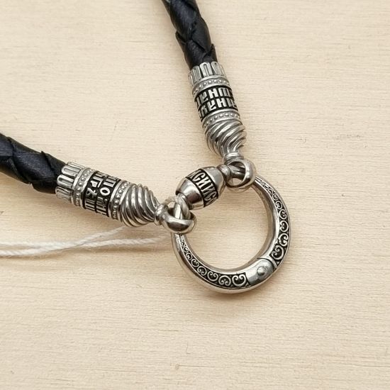 190014 Кожаный шнурок с переходником