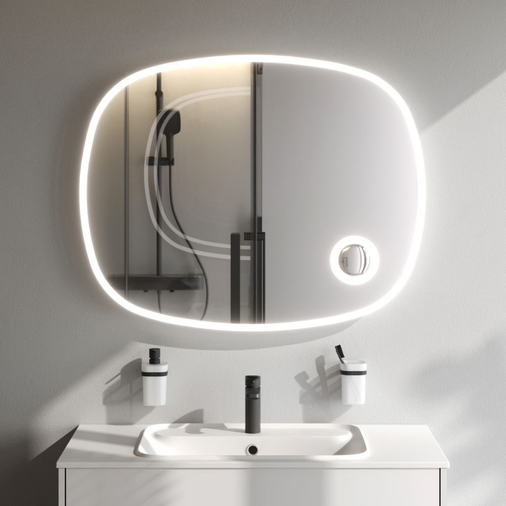 Зеркало с контурной LED-подсветкой, ИК сенсором и косметическим зеркалом, 100 см AM.PM Func M8FMOX1003SA