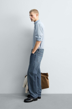 ZARА РУБАШКА RELAXED FIT - LIMITED EDITION, НЕБЕСНО-ГОЛУБОЙ