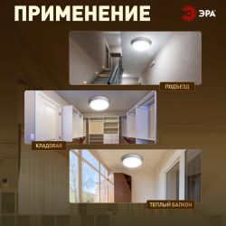 Светильник ЖКХ светодиодный ЭРА SPB-301-0-4K-20 IP40 20Вт 4000К D180 круг накладной