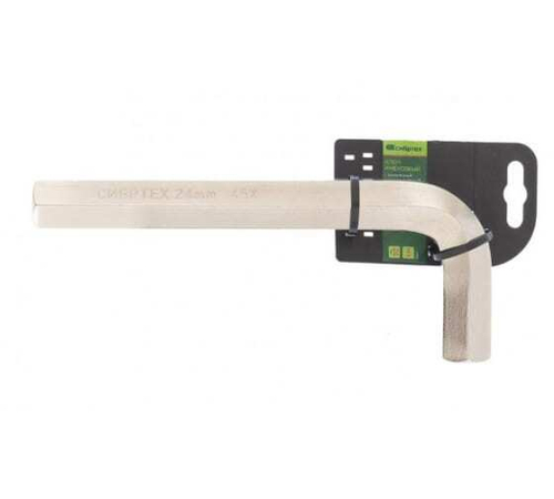 КЛЮЧ ИМБУСОВЫЙ СИБРТЕХ 24ММХ45 ЗАКАЛЕННЫЙ НИКЕЛЬ 12353