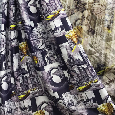 Блэкаут оптом "Лунный Париж". Черный. 86RUSBL-TK09LP