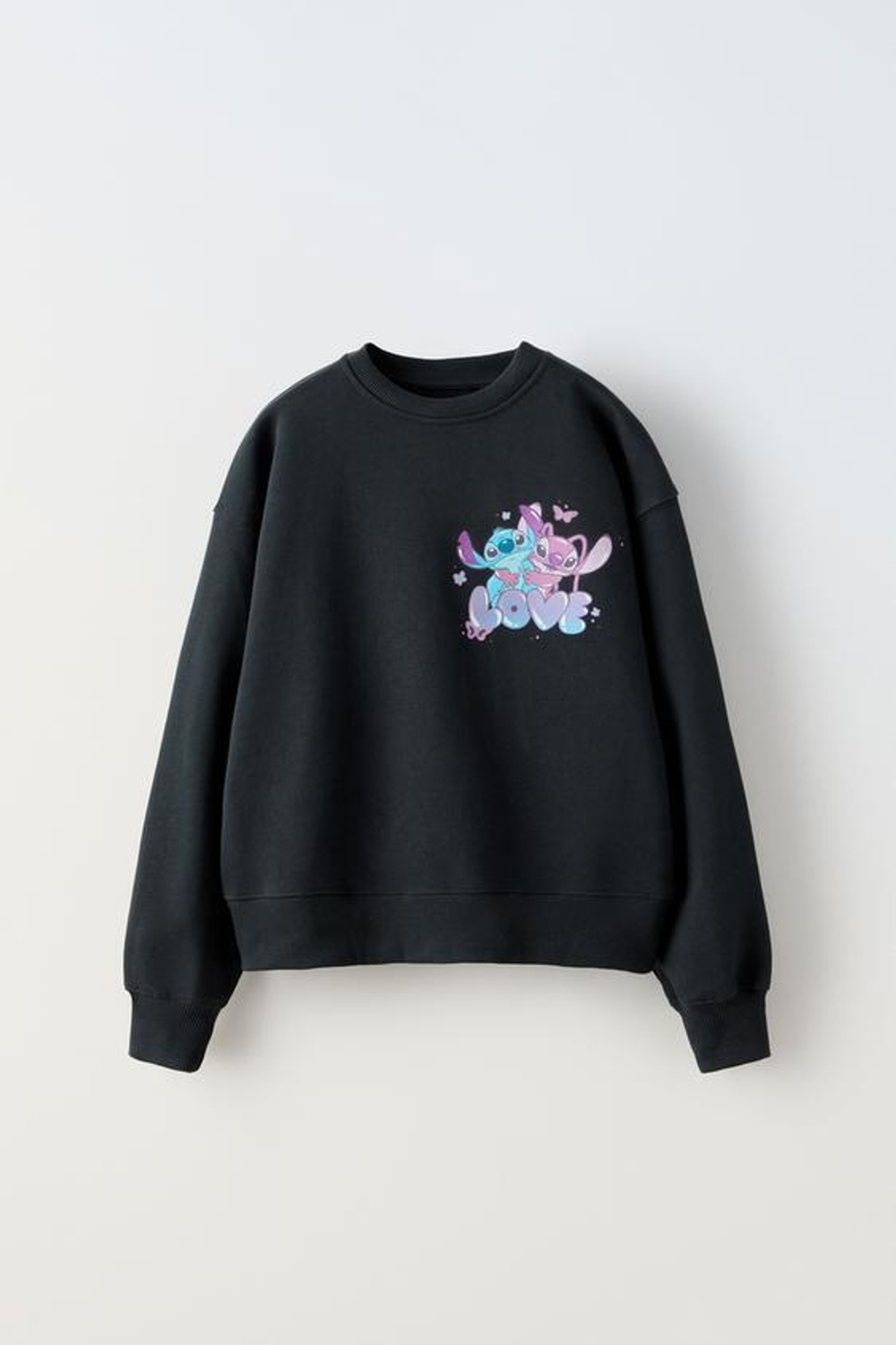 ZARA ТОЛСТОВКА С ПРИНТОМ LOVE STICH © DISNEY, АНТРАЦИТОВО-СЕРЫЙ