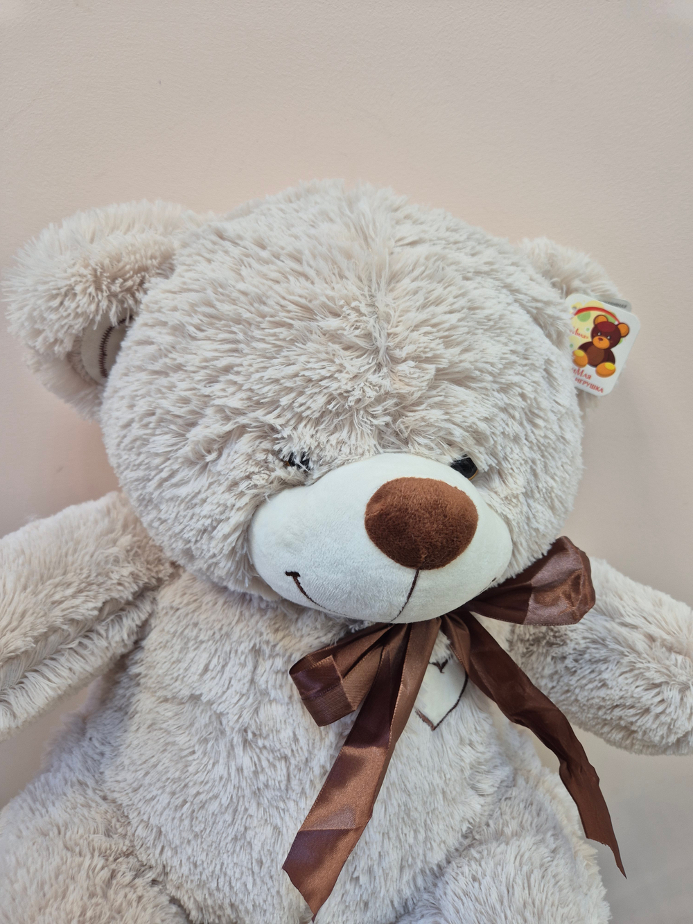 Мягкая игрушка медведь бежевый 70 см