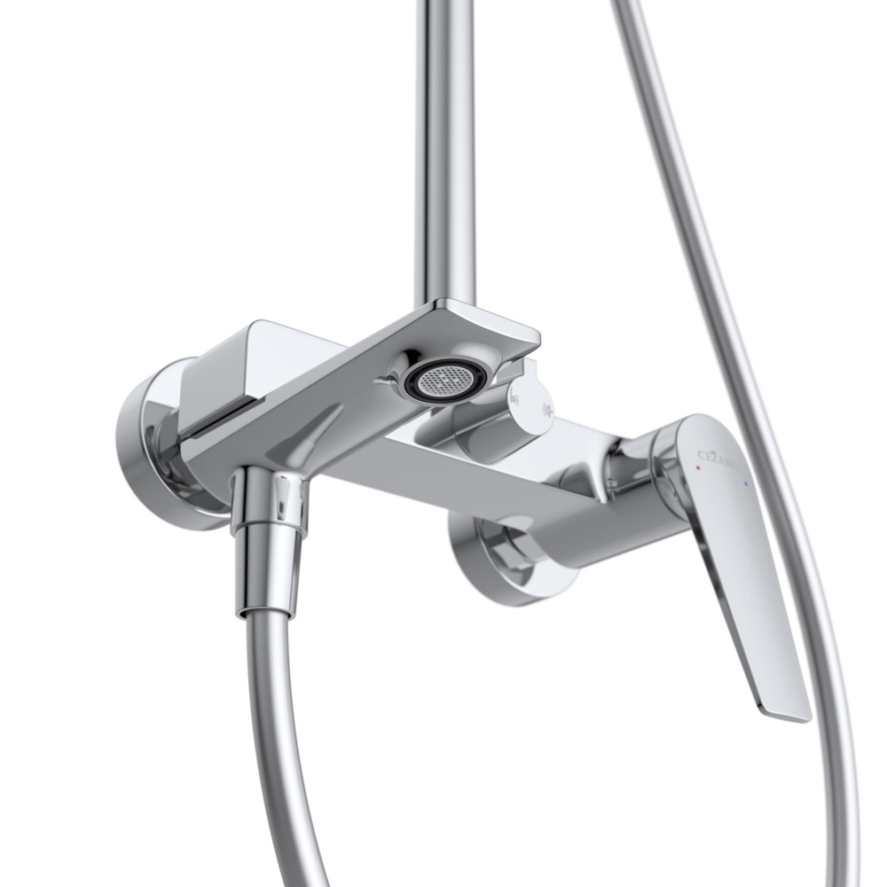 Душевая стойка Cezares со смесителем и изливом LINER-CVD-01