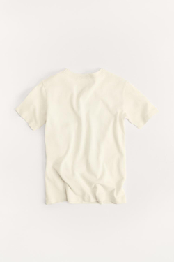 ZARA ФУТБОЛКА В СТИЛЕ ПРЕППИ «50TH ANNIVERSARY», ЖЕЛТОВАТО-БЕЛЫЙ