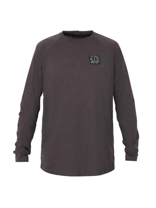 Лонгслив БЛАНК КРУГЛЫЙ С ПАТЧЕМ, серый