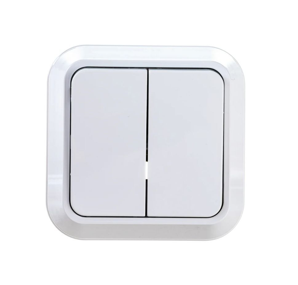 Выключатель 2-кл с подсветкой MAKEL 45123