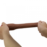 Реалистичная насадка на пенис Gerd (19,5 см) коричневая