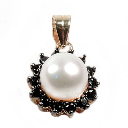 Кулон "Диана" жемчуг, фианит