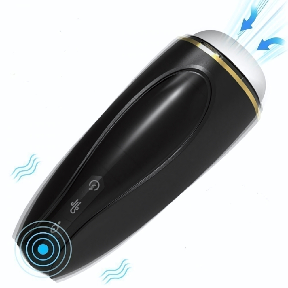 Вибромастурбатор с функциями всасывания и сдавливания 26 см