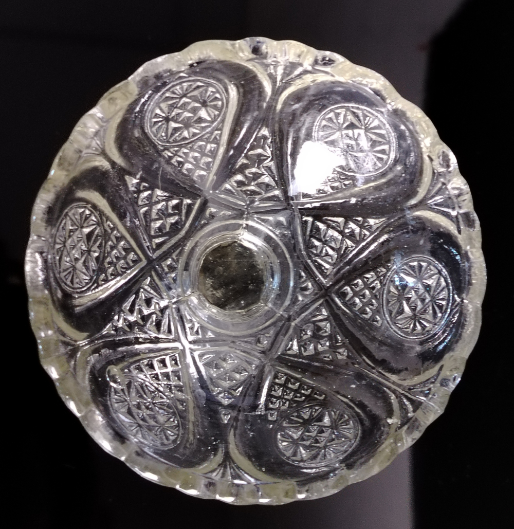 Креманка антикварная старинное стекло, клеймо 3Д-1КДО, СССР 1918-1930 гг, коллекционная