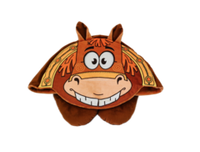 Мягка игрушка - подушка с капюшоном символ года конь "Емеля Никитич" h 30 см