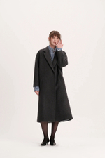 Серое пальто из кашемира