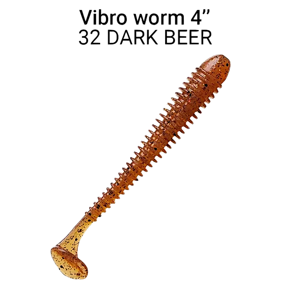 Мягкая приманка Crazy Fish Vibro Worm 4'' 10см 5шт 75-100 -