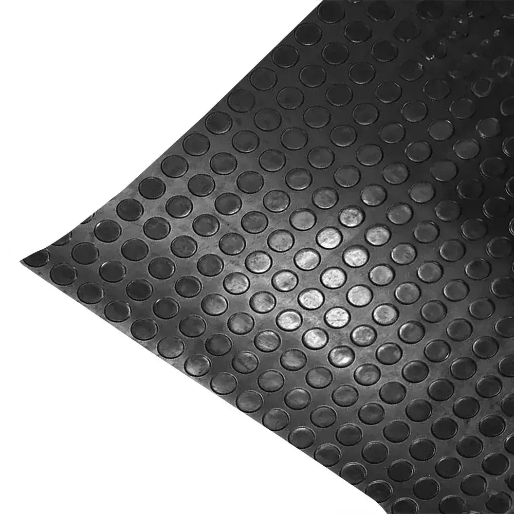 Резиновая рулонная дорожка Rubber Matting 1,2x4 м h3 мм "Круг" ("Монетка") (черная)