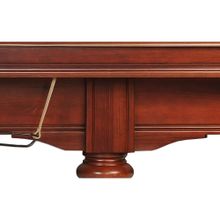 Олимп Люкс М СБ 9 ясень/сосна (РП, №4, Сукно amp;quot;Euro Pro 50amp;quot; ш1.98м бургундия, Х/б сетка, Накл эл-ты латунь, Без фольги)