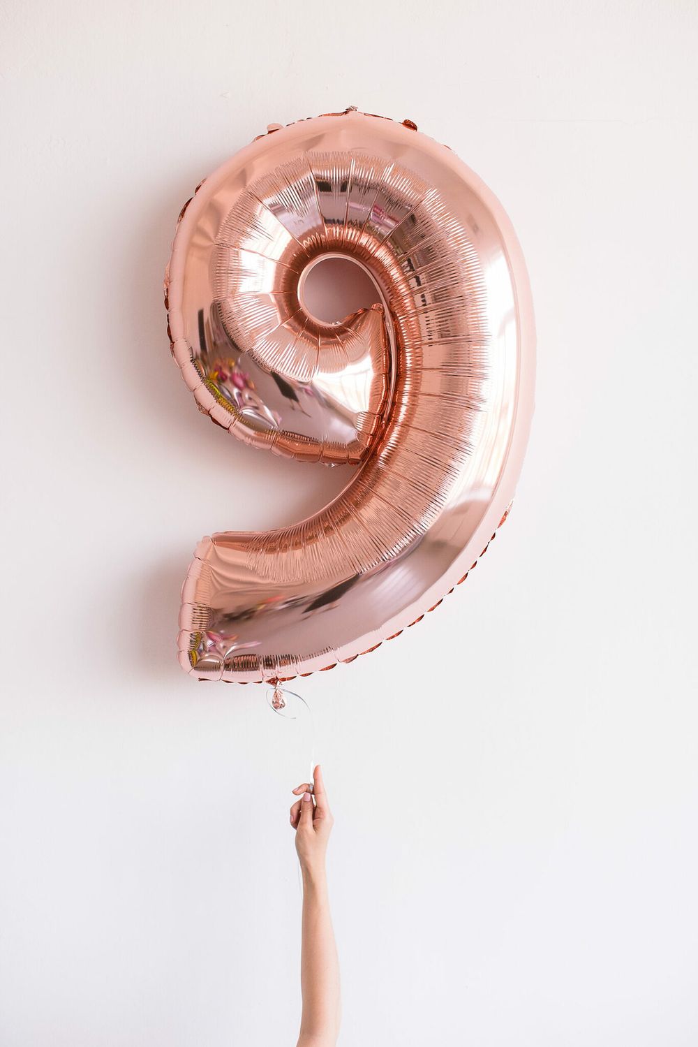 FM Шар 40" / 102 см Цифра "6 / 9" Розовое золото (БГ-60)  Изображение4