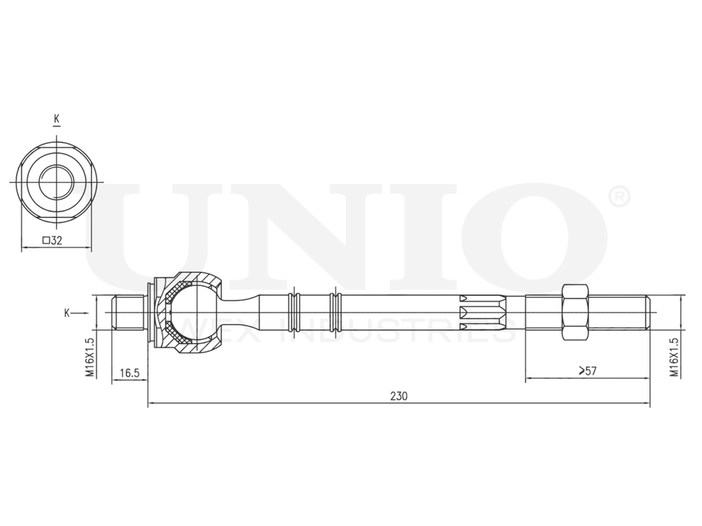 Тяга рулевая UNIO SSP-30028