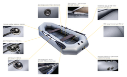 Лодка ПВХ APACHE 260 графит