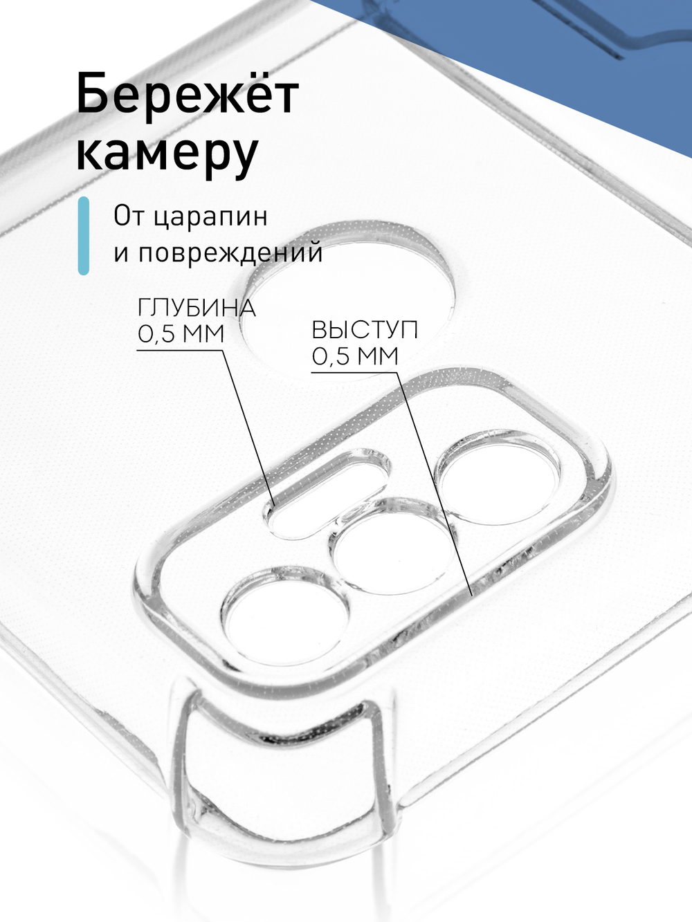 Чехол ROSCO для Tecno Spark 7 (арт. TCN-S7-HARD-TPU-POCKET)