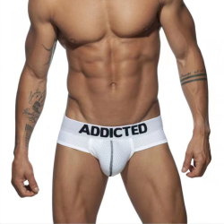 Мужские трусы брифы белые Addicted AD2080-1