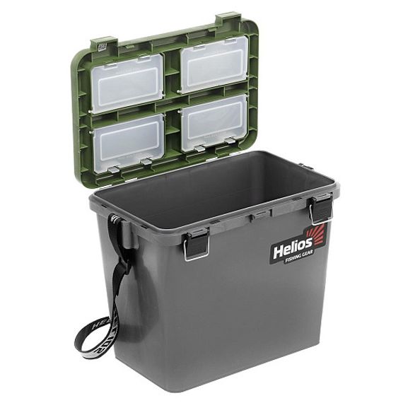 Ящик рыболовный зимний односекционный серый/хаки (HS-IB-19-GH-1) Helios