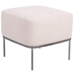 Банкетка Monstera Deliciosa (Монстера) Квадро Айвори Античное серебро