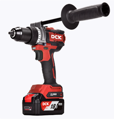 Дрель-шуруповерт аккум бесщеточная ударная DCK KDJZ20160I, 18В 2*5А/ч, 160нм кейс