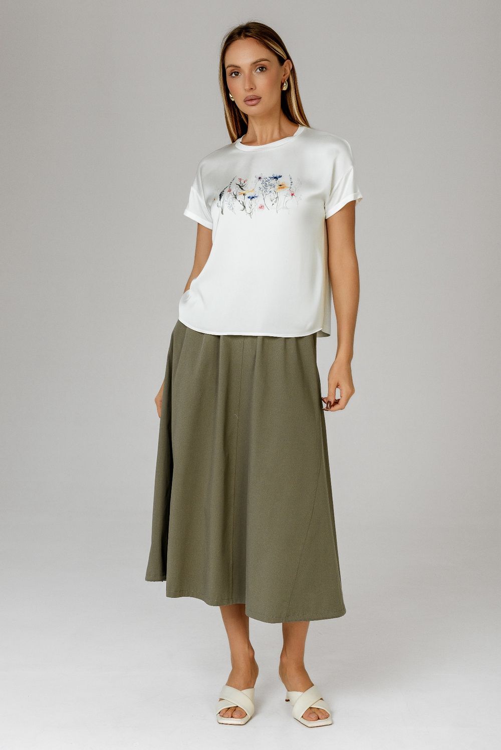 Легкая белая блуза Тамбовчанка