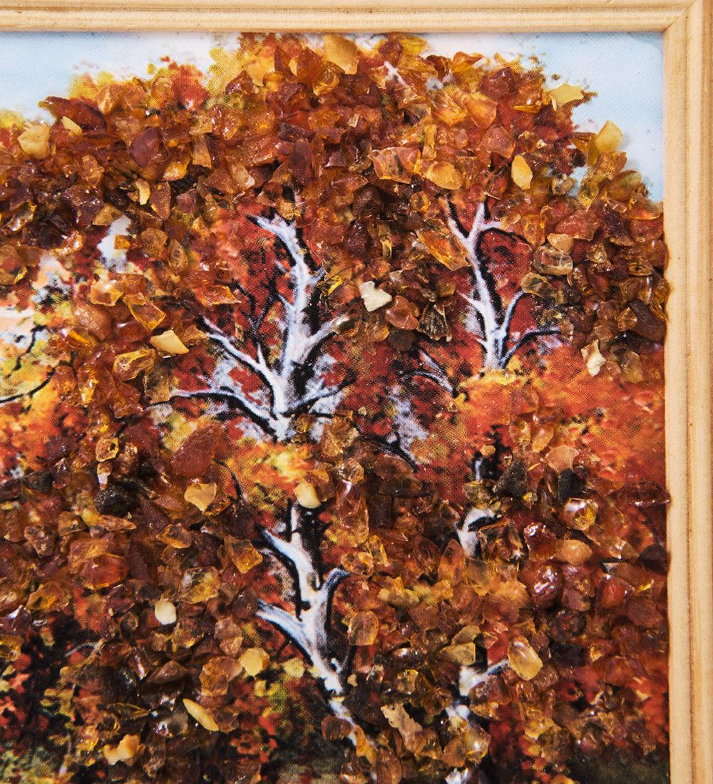 AMB-03/44 Картина «Красота природы» (с янтарной крошкой) H-32см