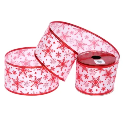 Лента для декорирования «Волшебный снегопад» 6,3 см, 2,7 м