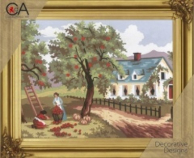 "В деревне осенью"-6187К вышивка