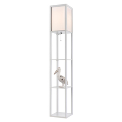 8089/1F COMFI LN26 459 белый, дерево/текстиль Торшер Е27 1*60W 220V PRACTIC