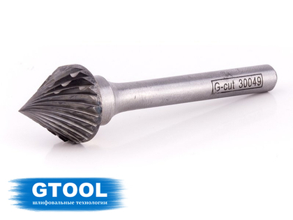 Борфреза GTOOL форма J зенкер с вершиной 60°, диаметр головки 16мм