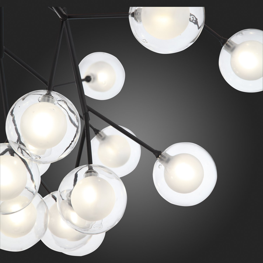 SL376.403.27 Светильник подвесной ST-Luce Черный/Прозрачный, Белый G4 LED 27*2W