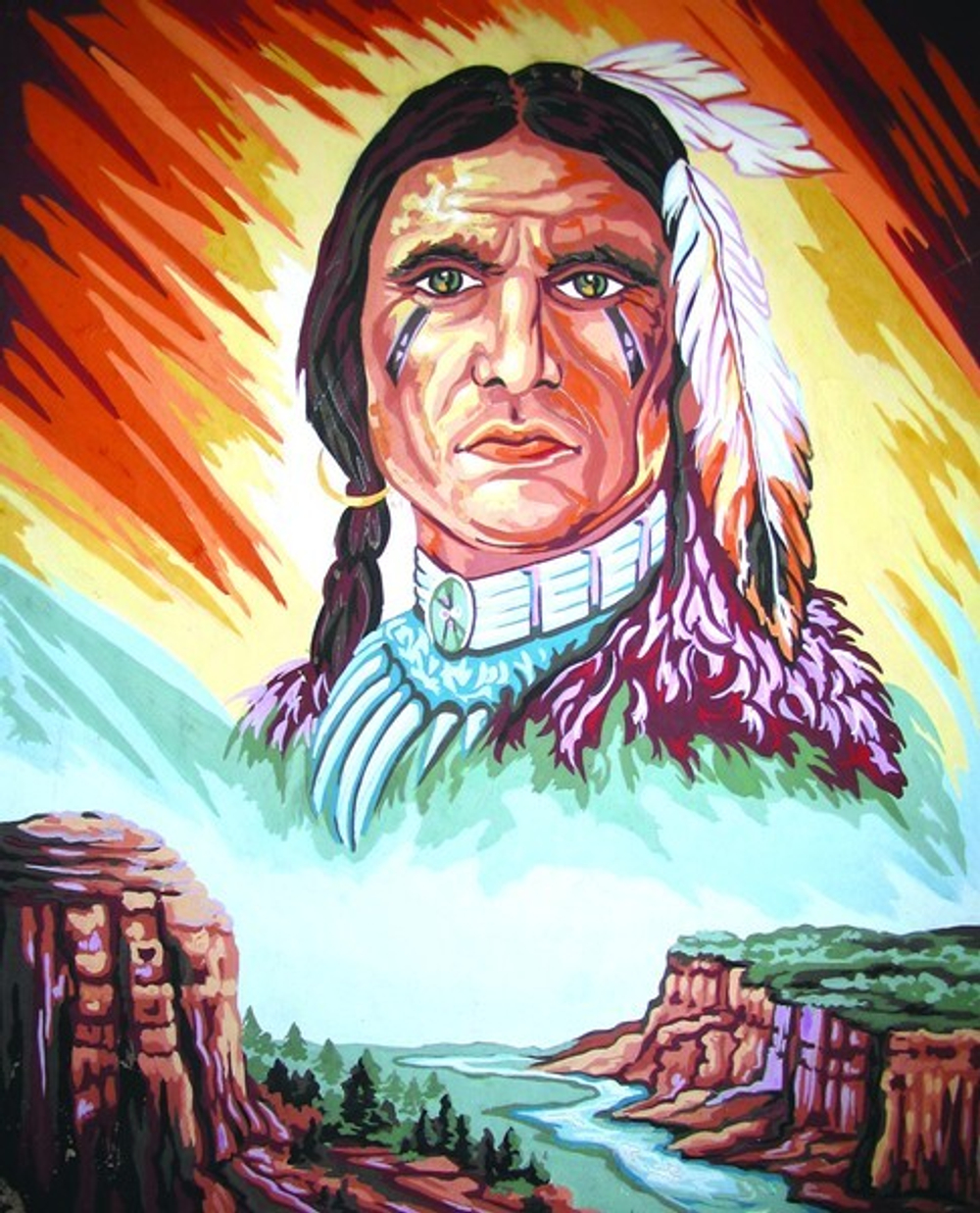 "Индеец"-11529 канва с рисунком