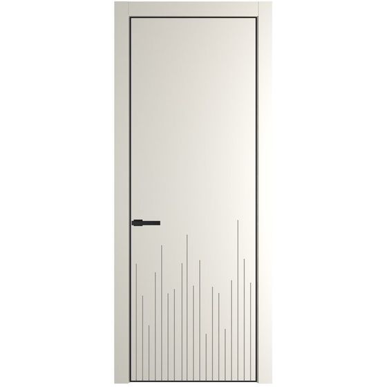 Фото межкомнатной двери эмаль Profil Doors 7PE перламутр белый глухая кромка черная