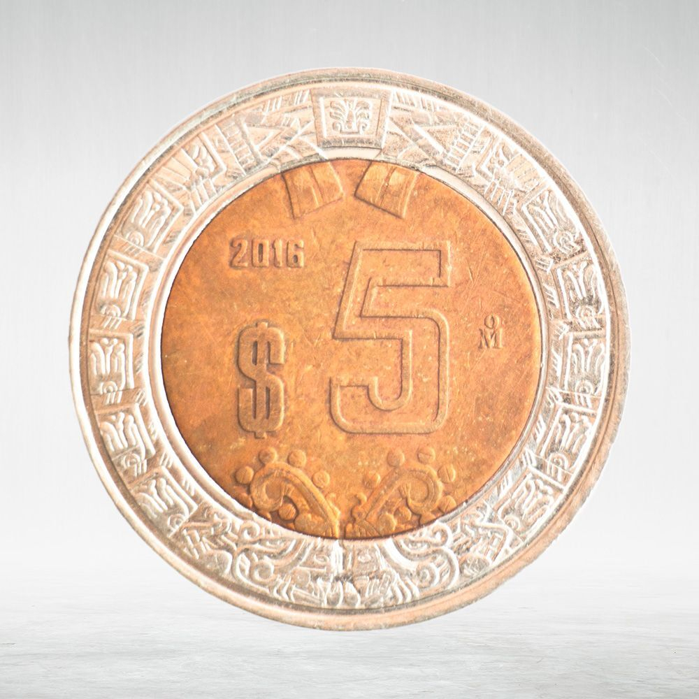 Mexico, 5 Pesos, 2016, VF