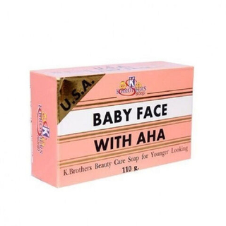 Омолаживающее мыло с АНА кислотами от K.BROTHERS, Baby Face Soap With AHA, 110 гр
