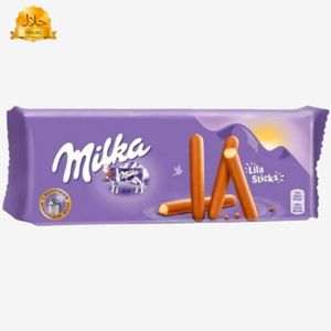 Печенье-палочки покрытые молочным шоколадом Lila Sticks Milka 112 г