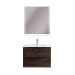 Тумба с раковиной подвесная BelBagno MARINO-CER-MINI-700-2C-SO-RNG-P Rovere Nature Grigio, раковина белая BB-8099-3-70