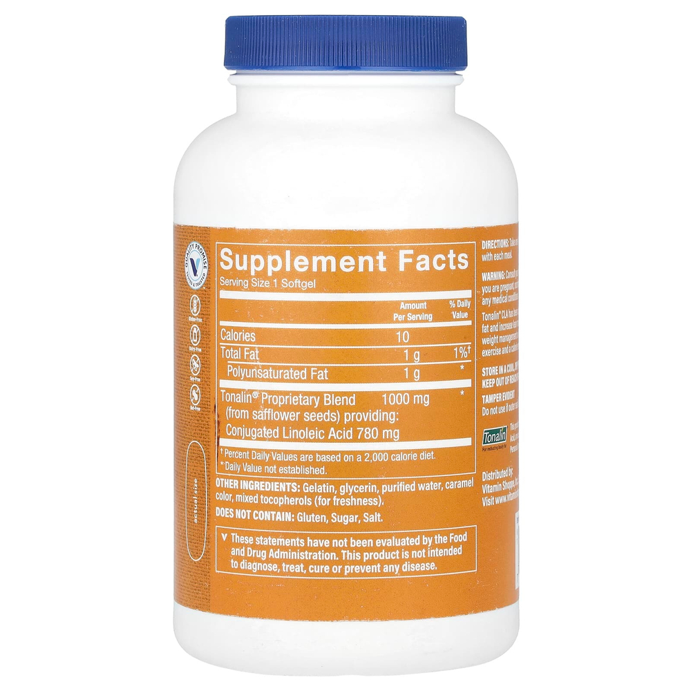 The Vitamin Shoppe, Tonalin® CLA, 1000 мг, 180 капсул