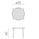 Столик пластиковый журнальный Nardi Doga, капучино