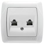 Розетка телевизионная TV проходная Viko Carmen Белая 90561060