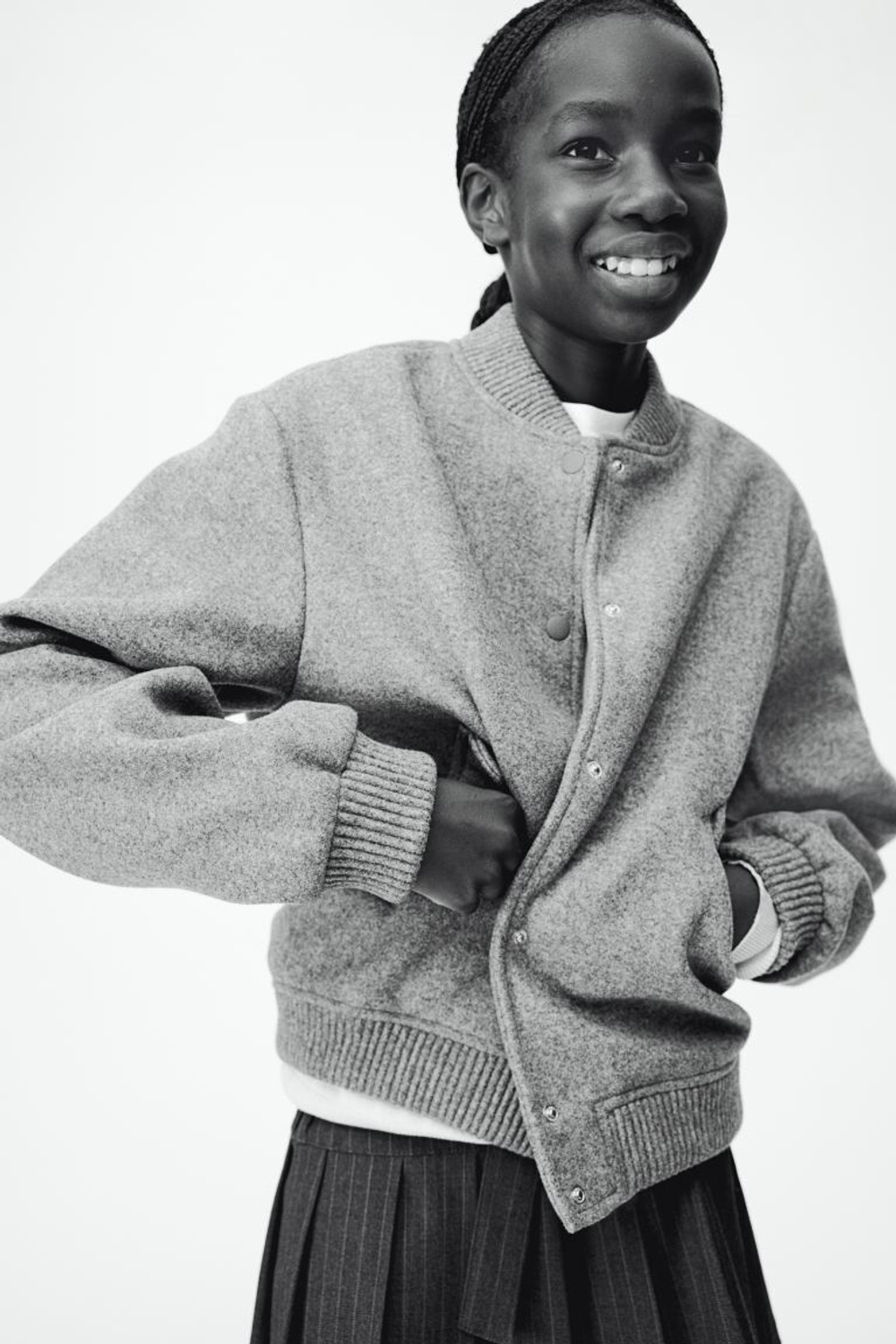 H&M Бомбер, темно-серый